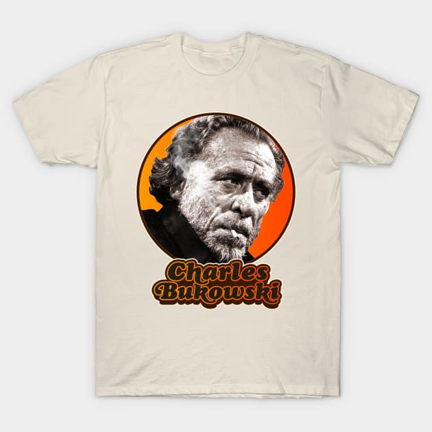 Retro Charles Bukowski Tribute T-Shirt by darklordpug